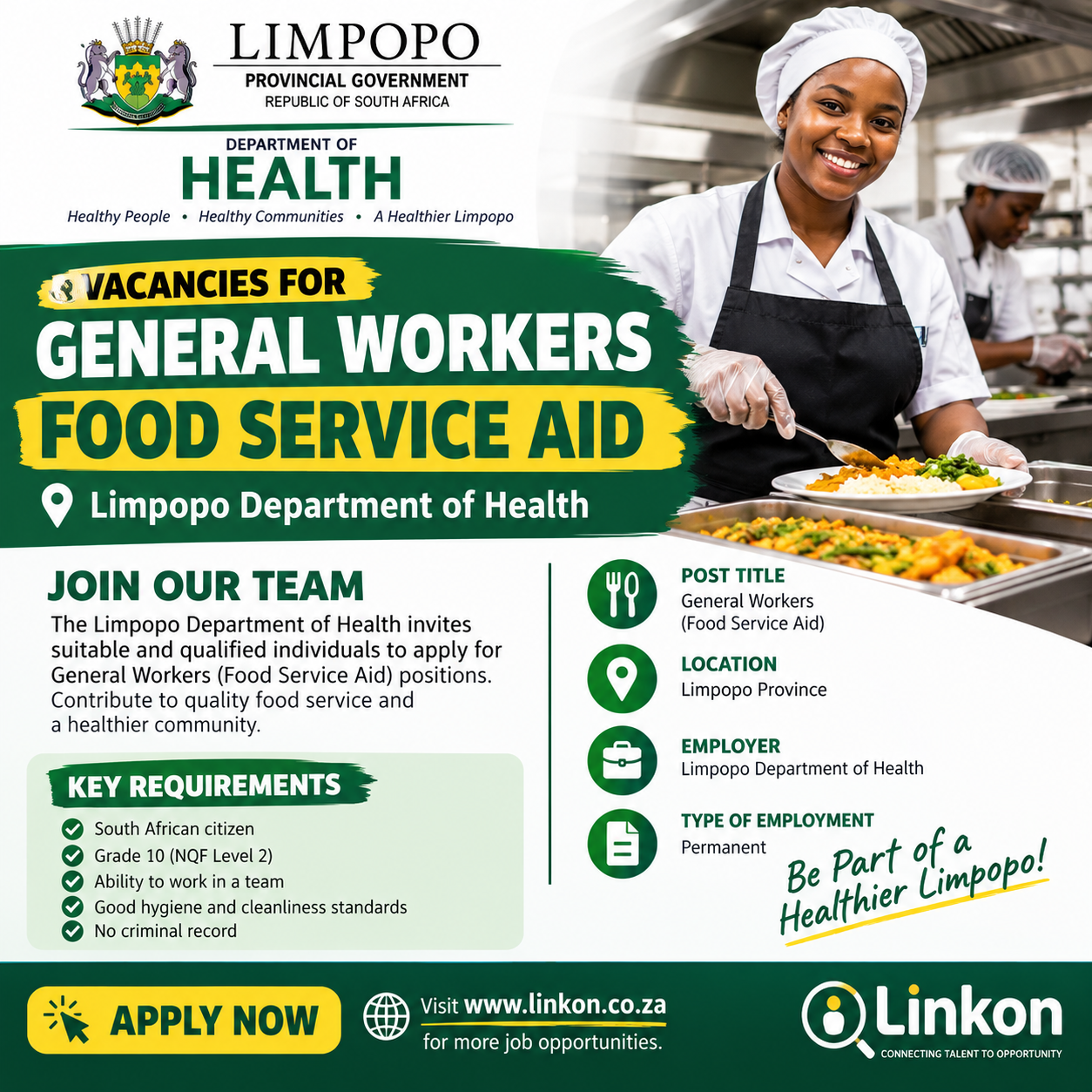 General Worker Food Service Aid