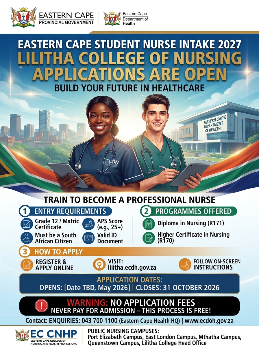 Eastern Cape Student Nurse Intake 2027: Lilitha College of Nursing Applications Are Open
